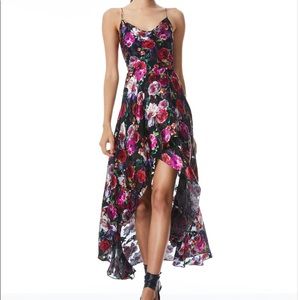 Alice and Olivia Christina floral high low dress size 6